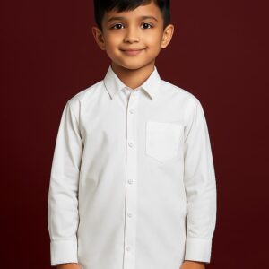 Heritage-Point Collar Full Sleeve Shirt (White)