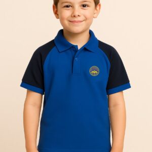 Heritage-Collar Neck Polo Shirt (Royal Blue-Navy)