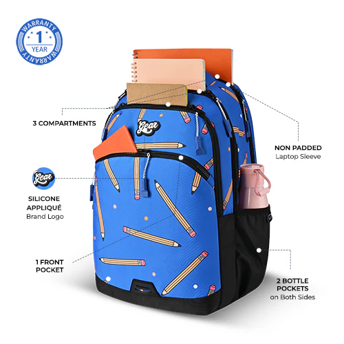 Shuffle Backpack 17 Inch (Blue-Black) - Image 8