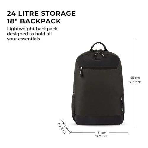 Laconic Laptop Backpack 18 Inch (Olive-Black) - Image 7