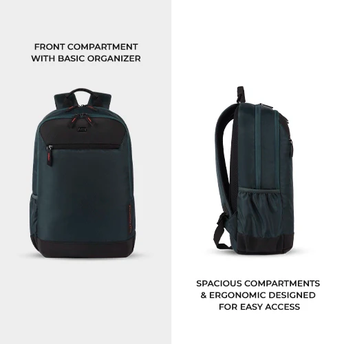 Laconic Laptop Backpack 18 Inch (Green-Black) - Image 5