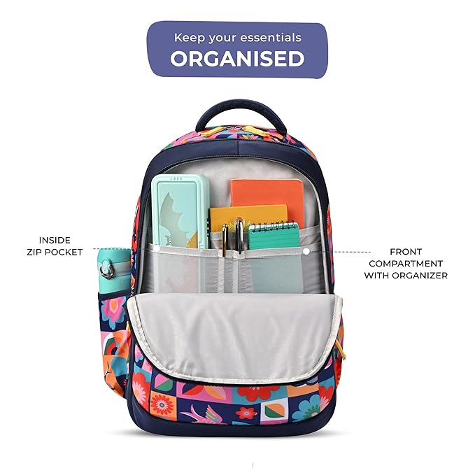 Florentine Laptop Backpack 19 Inch (Blue-Pink) - Image 3