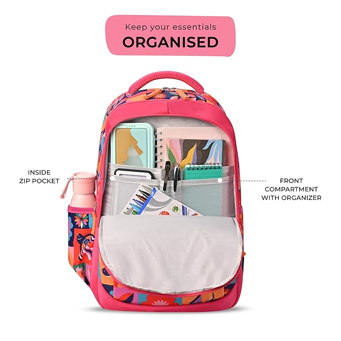 Florentine Laptop Backpack 19 Inch (Pink-Blue) - Image 3