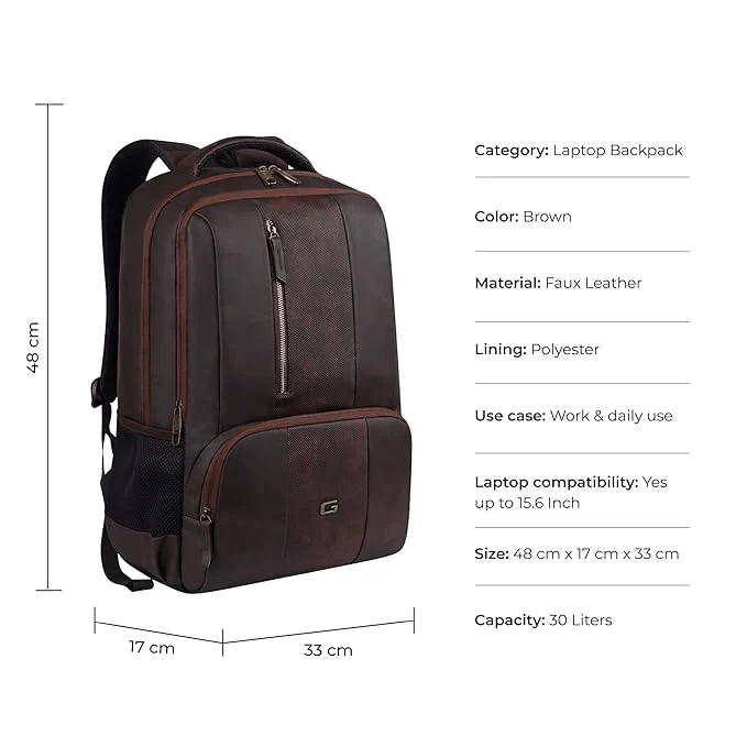 Vault Laptop Backpack 19 Inch (Brown) - Image 5