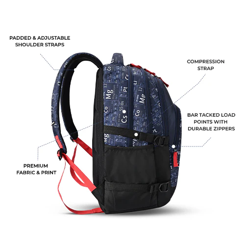 Educator Backpack 19 Inch (Navy-Red) - Image 2