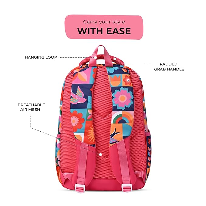 Florentine Laptop Backpack 19 Inch (Pink-Blue) - Image 2