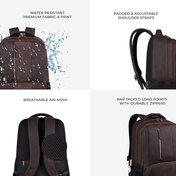 Vault Laptop Backpack 19 Inch (Brown) - Image 4