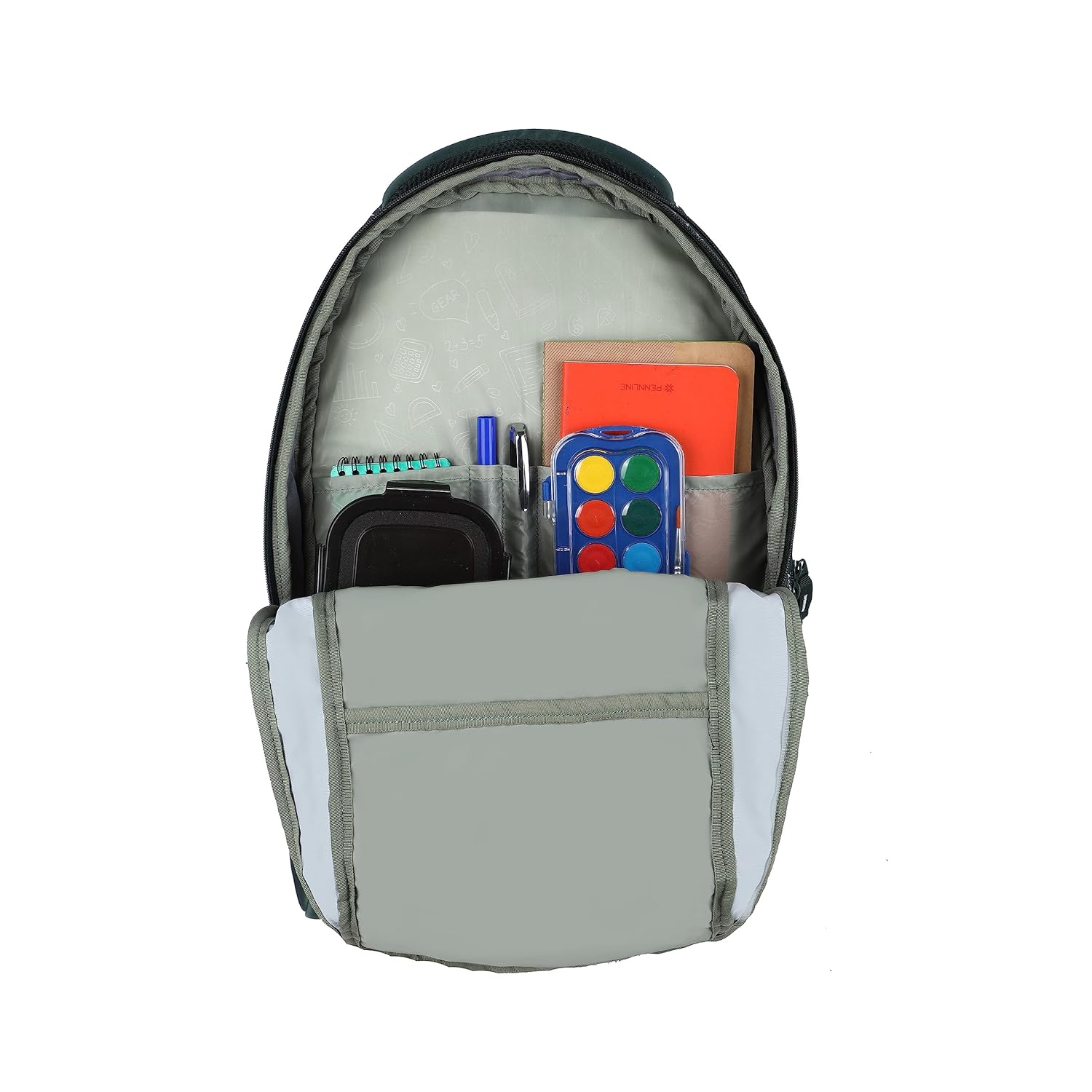 Calculus Backpack With Rain Cover 19 Inch (Green) - Image 4