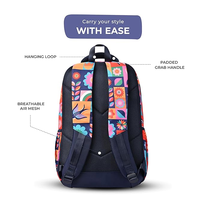 Florentine Laptop Backpack 19 Inch (Blue-Pink) - Image 2