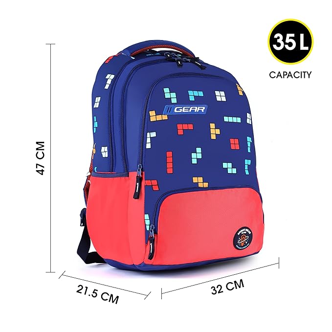 Gambol Backpack 18 Inch (Blue-Red) - Image 9