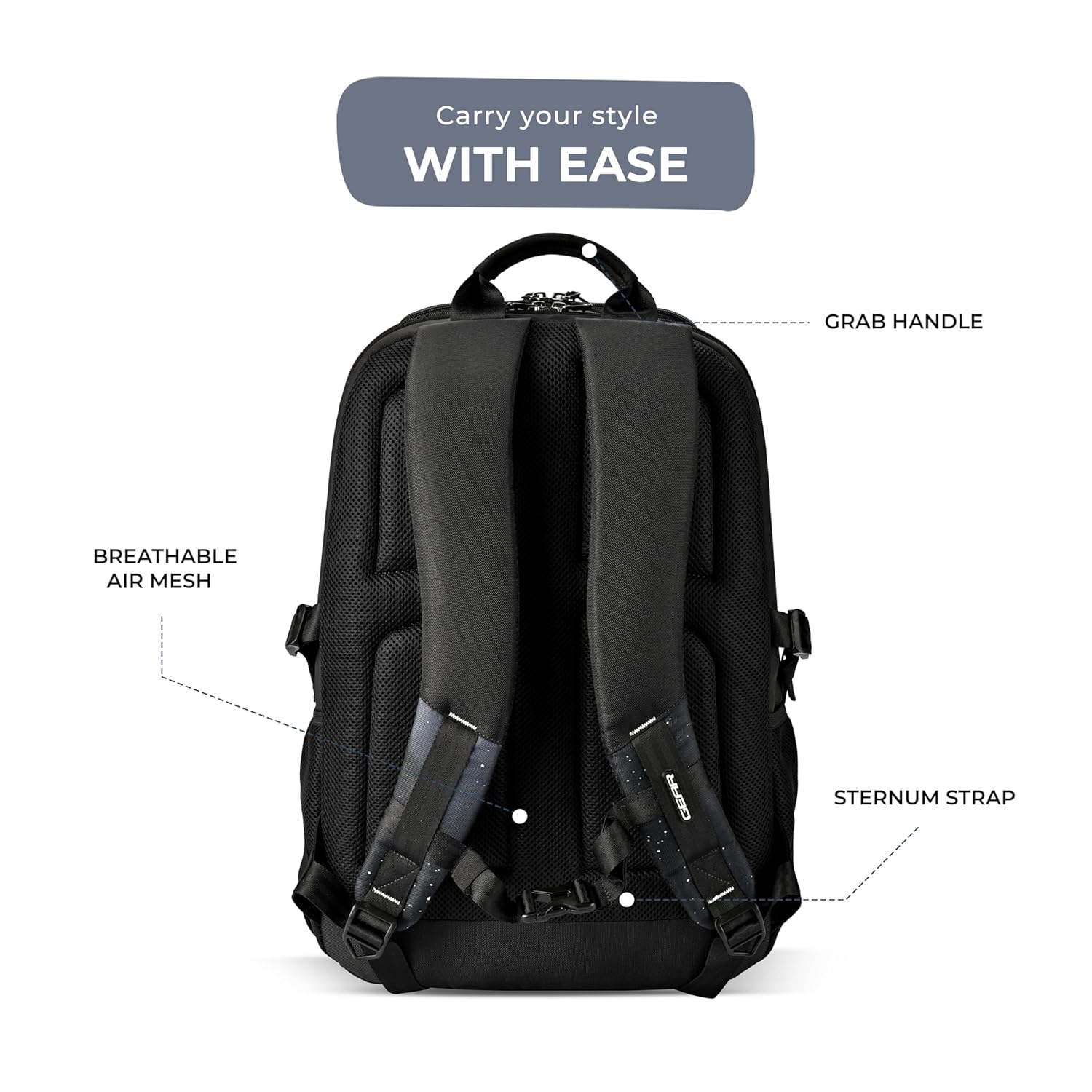 Art Astronaut Backpack 19 Inch (Black-Grey) - Image 2