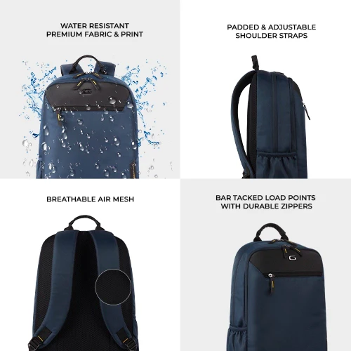 Laconic Laptop Backpack 18 Inch (Blue-Black) - Image 2