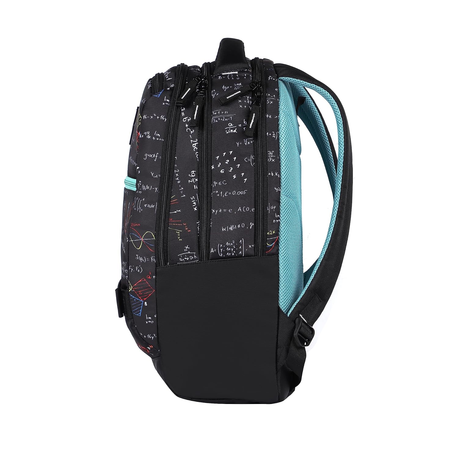 Calculus Backpack With Rain Cover 19 Inch (Black-Sky Blue) - Image 6
