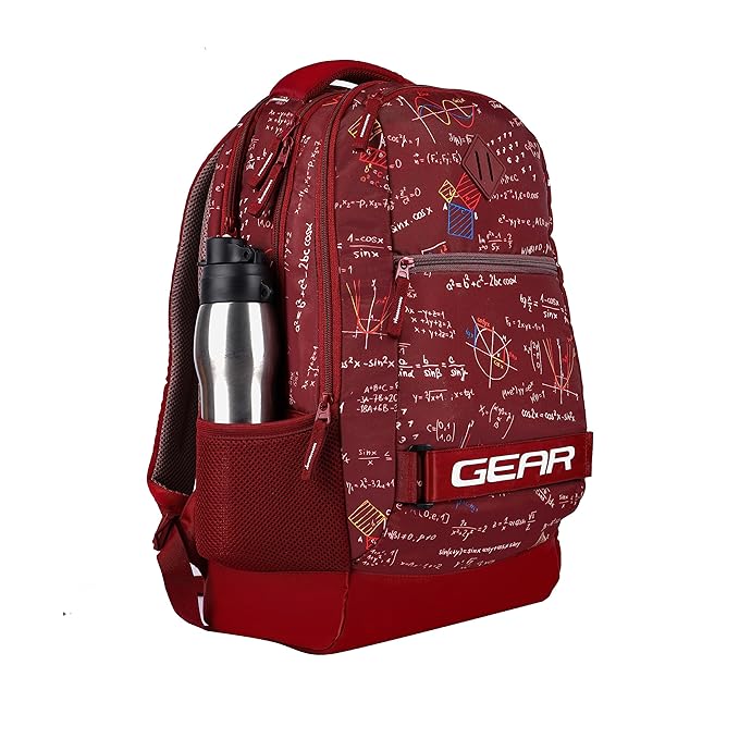 Calculus Backpack With Rain Cover 19 Inch (Maroon) - Image 9