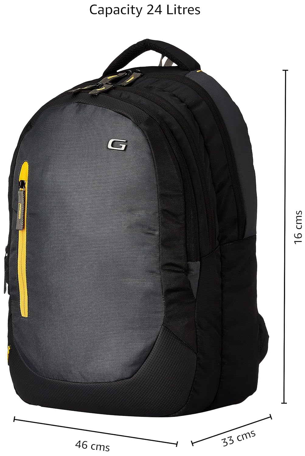 Eco 1 Backpack 18 Inch (Black-Grey-Yellow) - Image 6