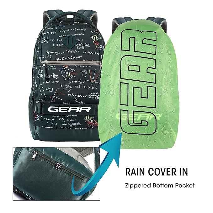 Calculus Backpack With Rain Cover 19 Inch (Green) - Image 11