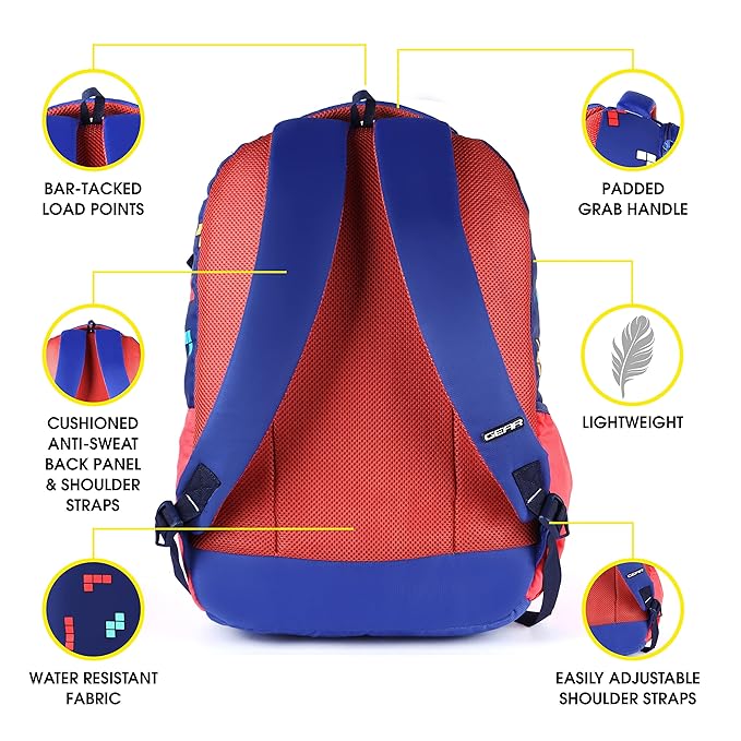 Gambol Backpack 18 Inch (Blue-Red) - Image 7
