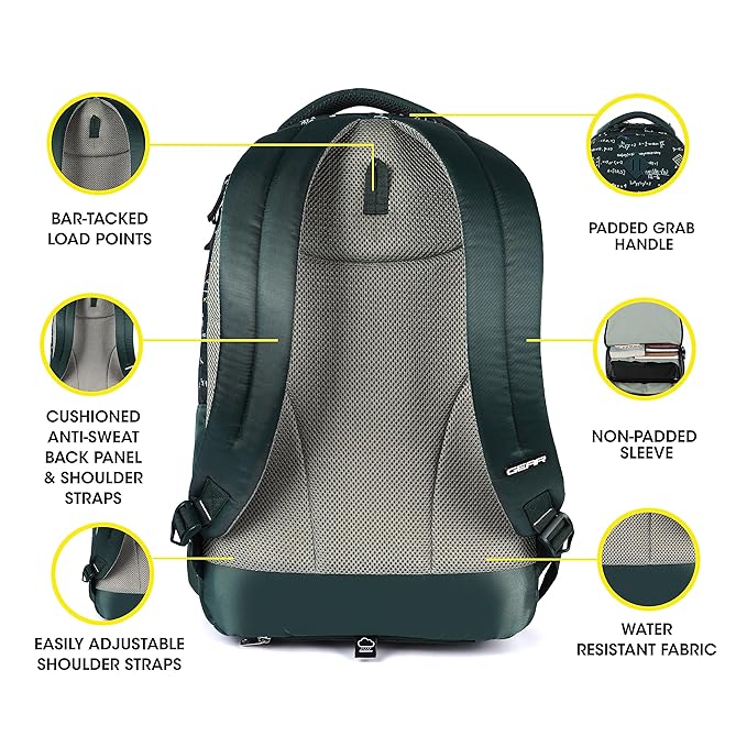 Calculus Backpack With Rain Cover 19 Inch (Green) - Image 9