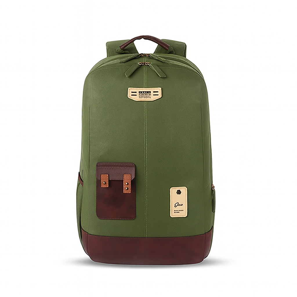 Classic 2 Leather Laptop Backpack With Anti-Theft 19 Inch (Green)