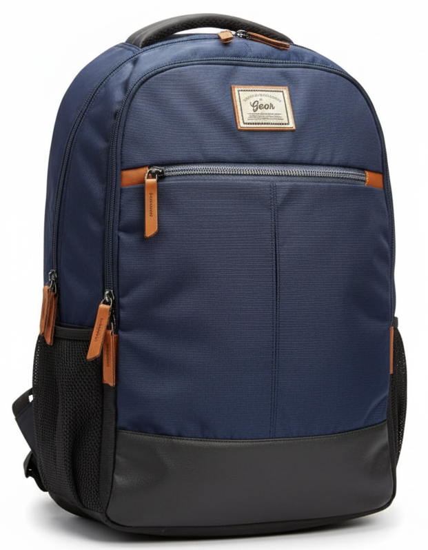 Noble Raincover Laptop Backpack 18 Inch (Navy-Tan)