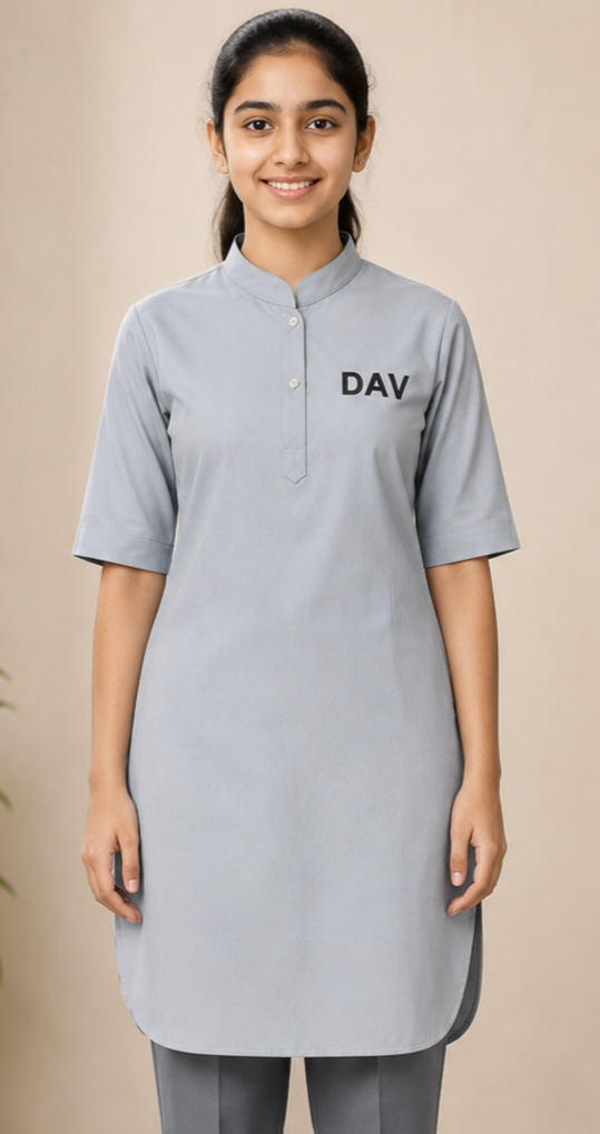 DAV- HALF SLEEVE KURTI GIRLS (CLASS 9 - 12)