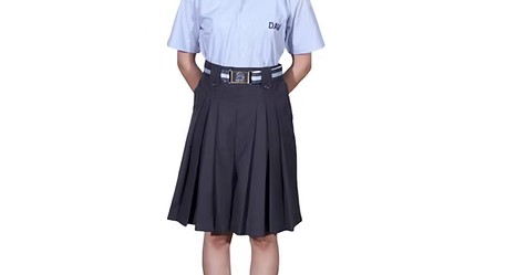 DAV- FIXED WAIST BOX PLEATED SKIRT (CLASS 3-12)