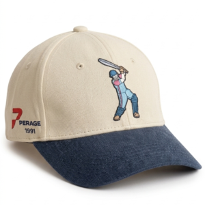 Cap- Beige & Navy Blue